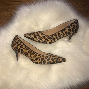 clarks heels leopard